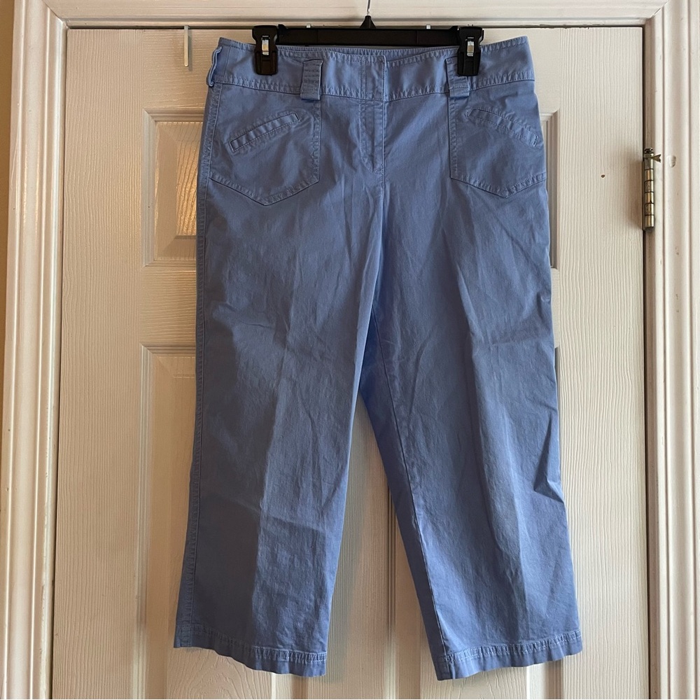 Rafaella Petites Size 10P Light Blue Crop Pants